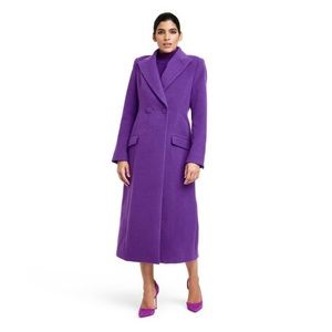 NWT Sergio Hudson x Target Purple Tailored Long Overcoat